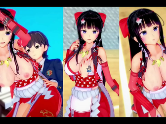 Japanese Erogekoikatsu with Bursting Tits Miko Swordsman- Kai Orikara with Tits Rubbing Scene! - Starring Luscious Eastern Beauties!