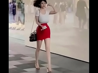 WATCH - Japanese Enchantress with Luscious Bouncing Boobs in Street Tiktok Video!