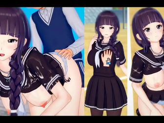 Japanese Beauty with Bangs and Big Tits Sizzles in 3DCG Erotic Animation!